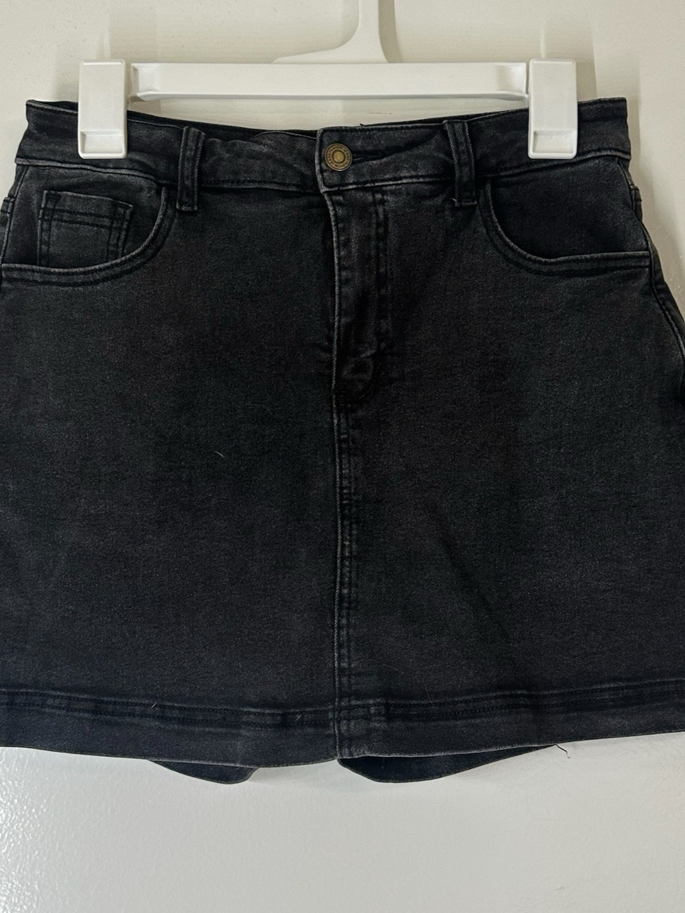 Black Denim Skort Size Medium Like New